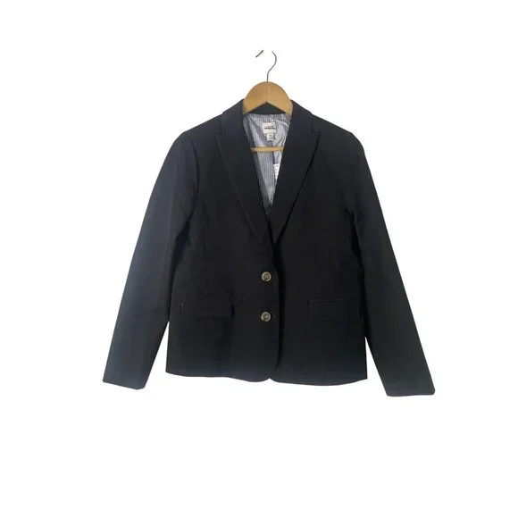J.Crew Blazer Womens 4 Black Schoolboy Corpcore Minimalist Office Work Preppy - Picture 3 of 13